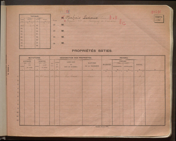 Comptes actifs M - Pio.