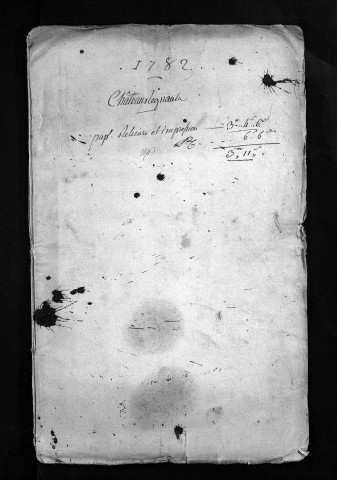 Collection du greffe. Baptêmes, mariages, sépultures, 1782