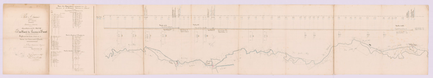 Plan général du ruisseau de Gavost (21 octobre 1847)