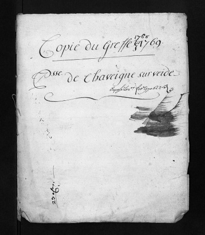 Collection du greffe. Baptêmes, mariages, sépultures, 1769