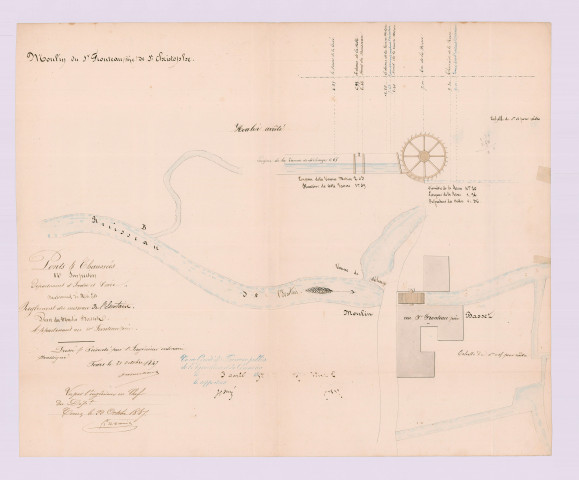 Plan et détails (21 octobre 1847)
