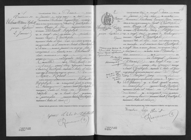 Naissances, 1906-1922