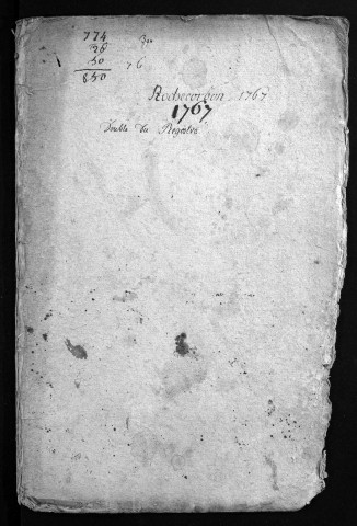 Baptêmes, mariages, sépultures, 1767