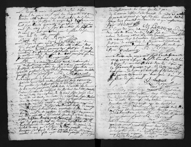 Collection du greffe. Baptêmes, mariages, sépultures, 1740