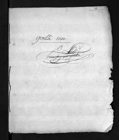 Collection du greffe. Baptêmes, mariages, sépultures, 1780