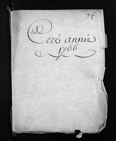 Collection du greffe. Baptêmes, mariages, sépultures, 1766