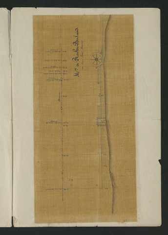 Modification de l'emplacement d'une vanne de décharge : plan et nivellement en long (29 août 1862)