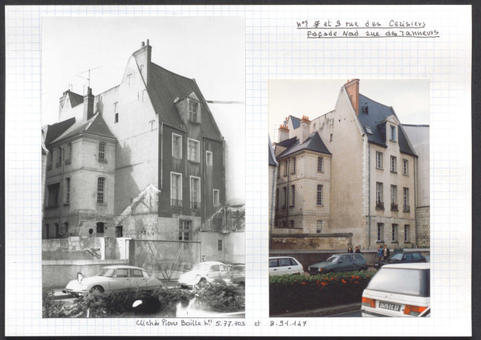 7 et 9 rue des Cerisiers façade nord rue des Tanneurs.