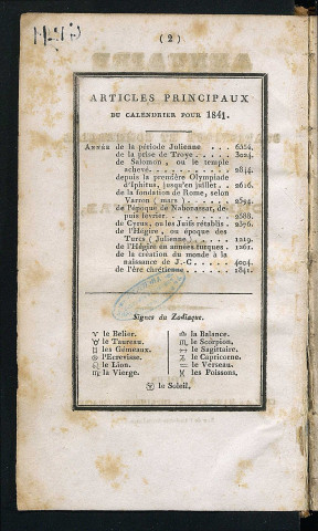 Annuaire du département de l'Indre-et-Loire - 1841.