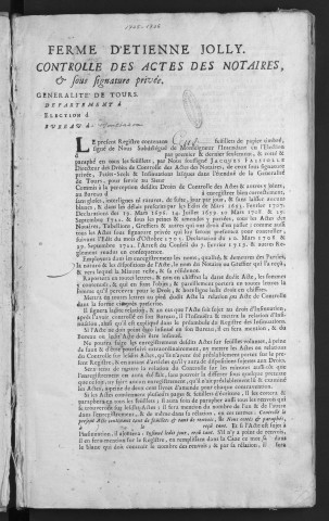 1735 (1er septembre)-1736 (6 juillet)
