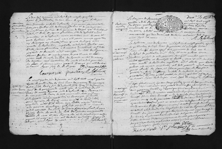 Collection du greffe. Baptêmes, mariages, sépultures, 1724 - Les années 1715-1723 sont lacunaires dans cette collection
