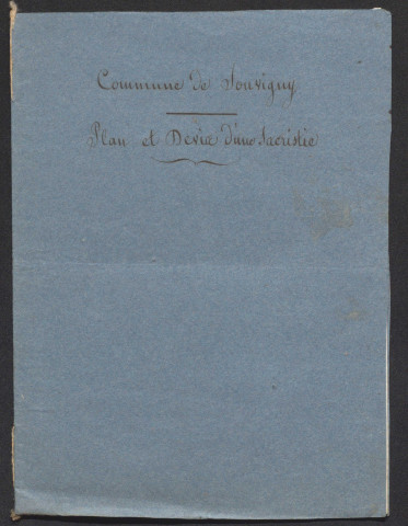 Église. - Projet de sacristie : devis et plans (1841).
