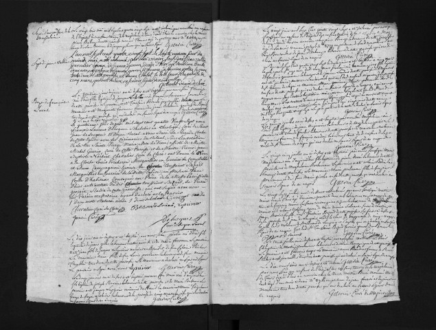 Collection du greffe. Baptêmes, mariages, sépultures, 1787