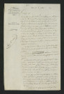 Arrêté préfectoral statutant sur la réclamation du maire de Monts (6 juillet 1825)