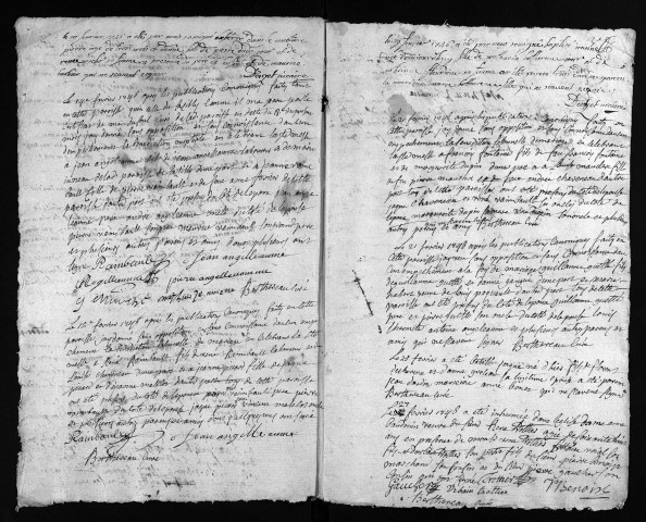 Collection du greffe. Baptêmes, mariages, sépultures, 1746