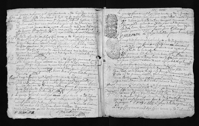 Collection du greffe. Baptêmes, mariages, sépultures, 1730 - Les années 1677-1729 sont lacunaires dans cette collection