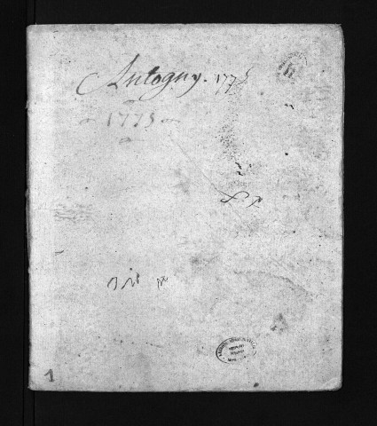 Collection du greffe. Baptêmes, mariages, sépultures, 1775