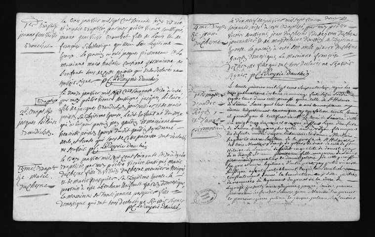 Collection du greffe. Baptêmes, mariages, sépultures, 1776