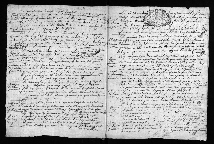 Baptêmes, mariages, sépultures, 1726