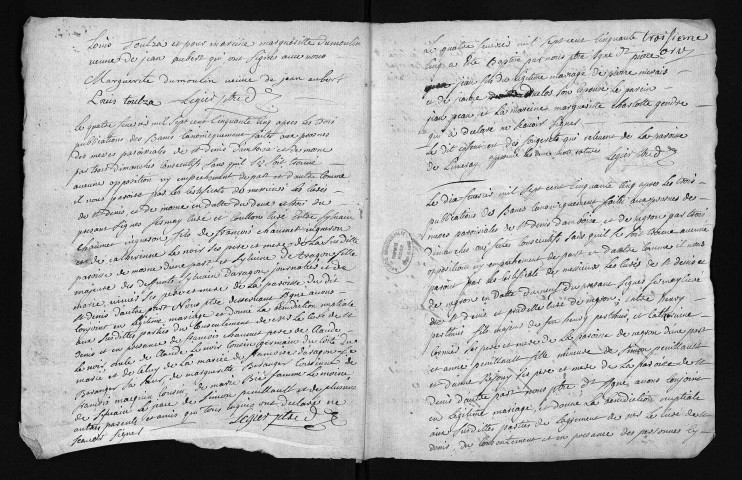 Collection du greffe. Baptêmes, mariages, sépultures, 2 janvier-13 décembre 1755