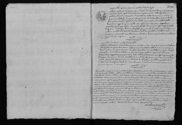 Le Sablon. Naissances, mariages, décès, 1807-1823 (date de rattachement à la commune de Chaveignes).