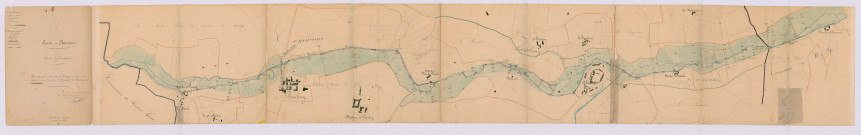 Plan général de la rivière du Brignon dans la commune de Paulmy (15 novembre 1854)