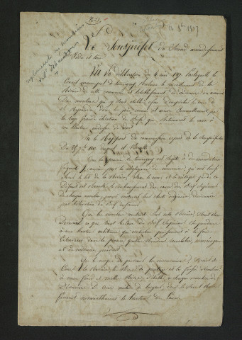 Arrêté préfectoral valant règlement d'eau (14 octobre 1817)