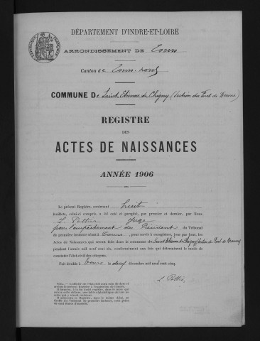 Pont de Bresme. Naissances, 1906-1922