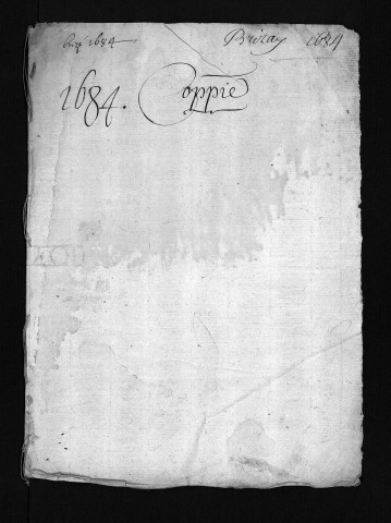 Collection du greffe. Baptêmes, mariages, sépultures, 1684