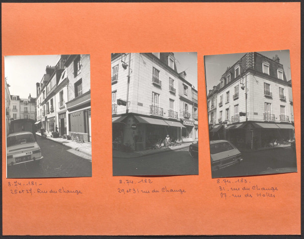 25 et 27 rue du Change ; 29 et 31 rue du Change ; angle 31 rue du Change et 97 rue des Halles.