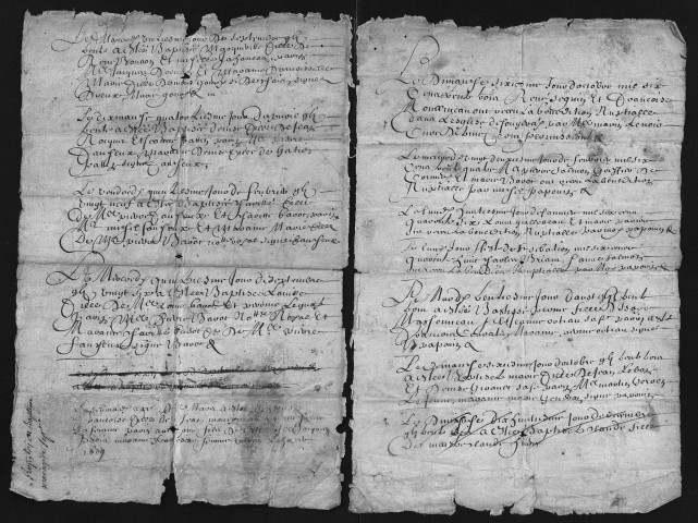 Collection communale. Baptêmes,1632-1634 ; mariages, septembre 1632-1675 ; sépultures, 1633-1669
