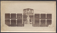 Terracine. Temple d'Anxur : photographie d'un dessin de Benjamin Chaussemiche.