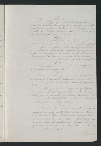 Arrêté préfectoral valant règlement d'eau (21 septembre 1847)