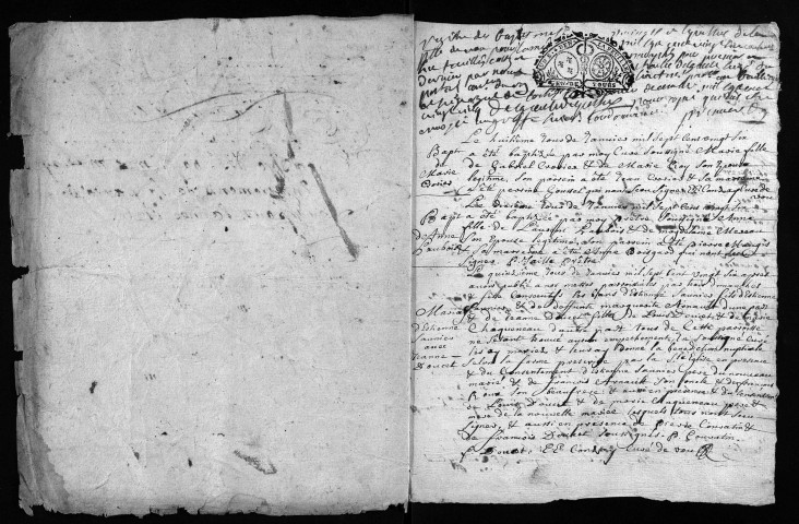 Baptêmes, mariages, sépultures, 1726