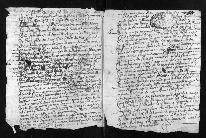 Collection du greffe. Baptêmes, mariages, sépultures, 1725 - Les années 1712-1724 sont lacunaires dans cette collection