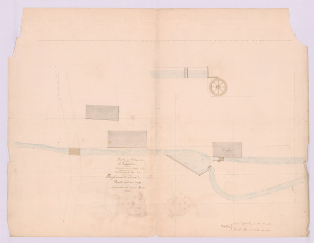 Plan du moulin de Cangé