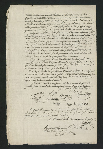 Plainte des propriétaires riverains, visite de l'ingénieur (24 août 1830)