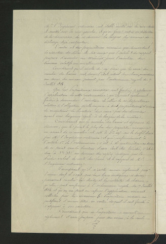 Arrêté règlant les moulins du Lavoir et de Veigné (15 avril 1834)