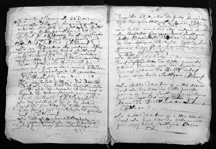 Collection du greffe. Baptêmes, mariages, sépultures, 1691