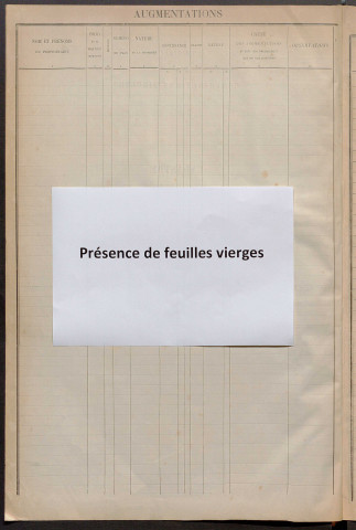 Matrice des propriétés foncières, fol. 1241 à 1338 ; table alphabétique des propriétaires.
