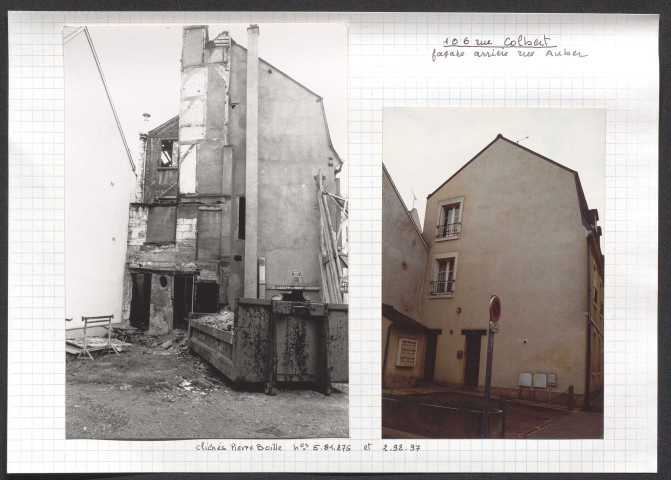 106 rue Colbert, façade arrière rue Auber.