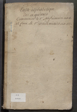 an XI-an XII – N° d'origine : 3