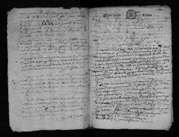 Collection communale. Baptêmes, mariages, sépultures, 1680-1691