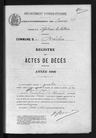 Décès, 1906-1922