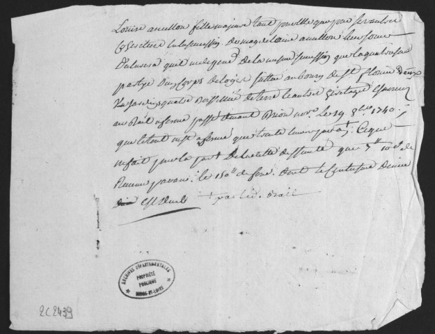 Centième denier et insinuations suivant le tarif (24 décembre 1742-21 septembre 1746)