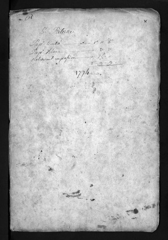 Collection du greffe. Baptêmes, mariages, sépultures, 1774