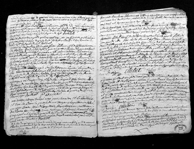 Collection du greffe. Baptêmes, mariages, sépultures, 1747-2 janvier 1750 - Les années 1745-1746 sont lacunaires dans cette collection