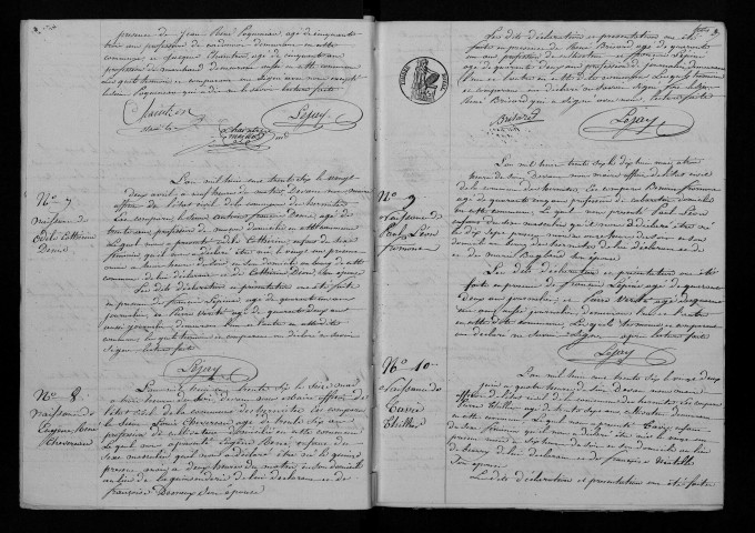 Naissances, 1836-1892 - Les naissances de l'année 1864 ont été reliés avec les mariages voir 6NUM8/116/023