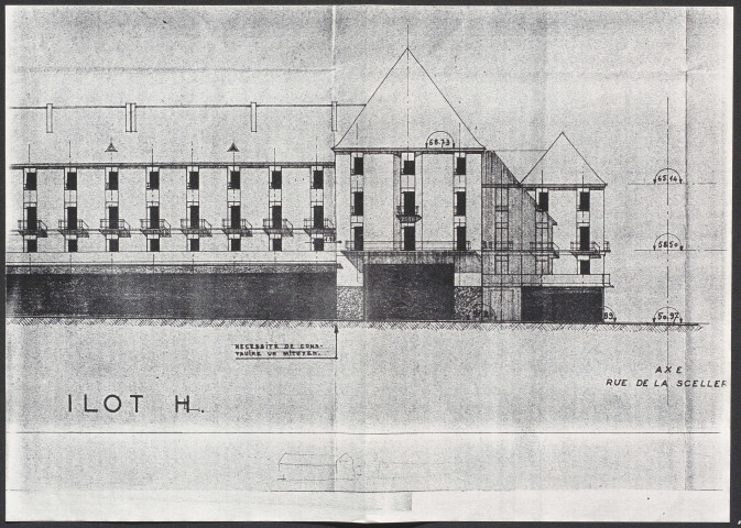 Plan : bâtiment rue de la Scellerie.