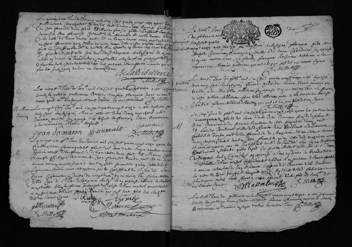 Collection communale. Baptêmes, mariages, sépultures, 1692-1709 - L'année 1691 est lacunaire dans cette collection